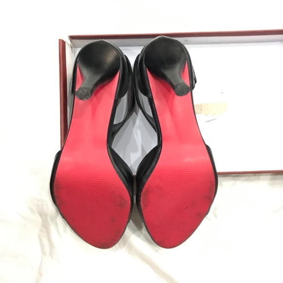 Y2K Jessica T-Strap Heels Pump Women's Size 6 Black Open Toe Ankle Strap - Picture 6 of 8